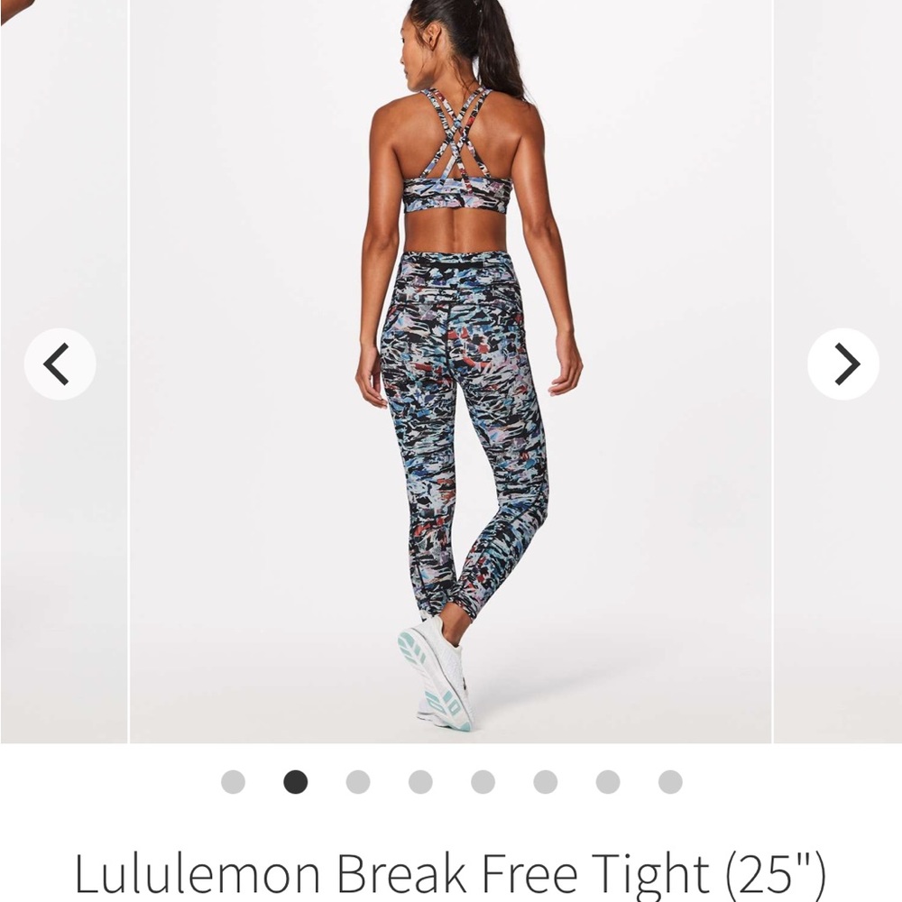 Lululemon Break Free Tight Culture Clash Starlight Black Size 4